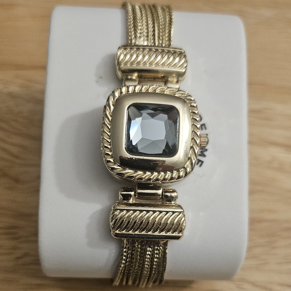 Charter Club Gold Watch with Silver-Tone Dial